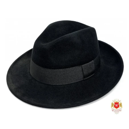 Tommaso - kapelusz fedora męski czarny Skoczów.