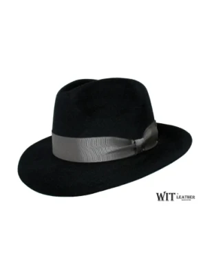 Kapelusz włosowy Fedora Exclusive o wykończeniu welurowym. Witleather.pl