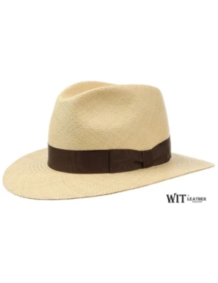 Ręcznie wyplatany, kapelusz słomkowy panama mode Fedora II ze Skoczowa. Witleather.pl