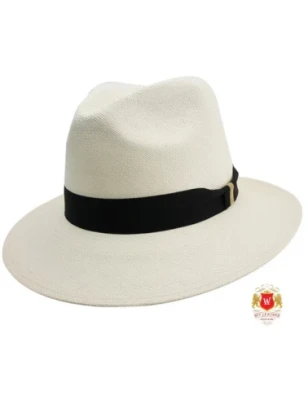 Kolombo - oryginalny kapelusz panama w kolorze ecru. Witleather.pl