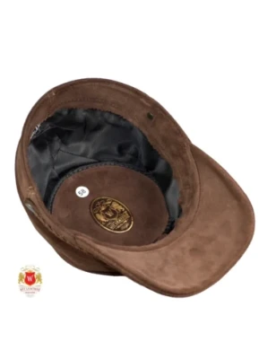 Zamszowa skórzana czapka konfederatka. Witleather.pl