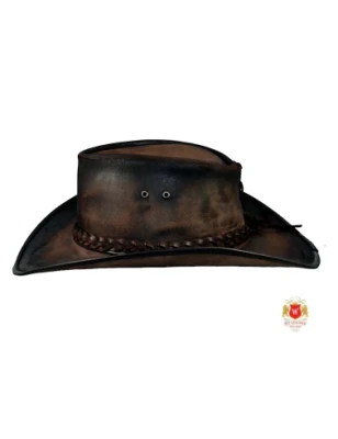 Postarzany. przecierany kapelusz kowbojski skórzany. Explorer II. Witleather.pl