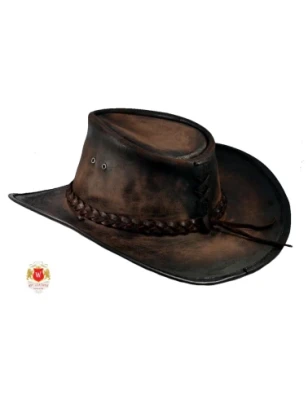 Postarzany. przecierany kapelusz kowbojski skórzany. Explorer II. Witleather.pl