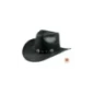 Kapelusz Skórzany Kowbojski Melbourne Czarny Krek