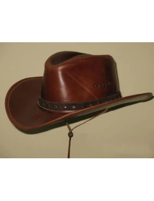 Kapelusz #014 w stylu western&country. w kolorze brązowym. Witleather.pl