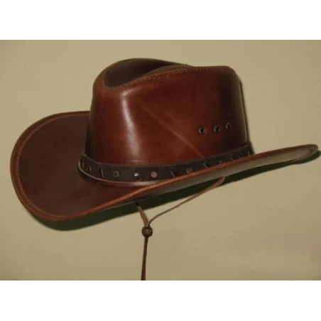 Kapelusz #014 w stylu western&country. w kolorze brązowym. Witleather.pl