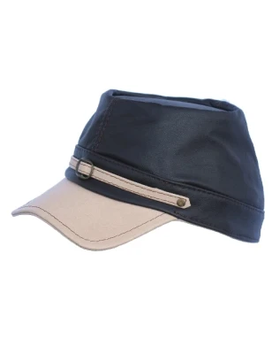 Czapka konfederatka skórzana dwu-kolorowa :: Witleather.pl