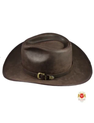 Western, country kapelusz ze skóry bydlęcej woskowanej. Witleather.pl