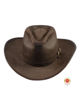 Western, country kapelusz ze skóry bydlęcej woskowanej. Witleather.pl