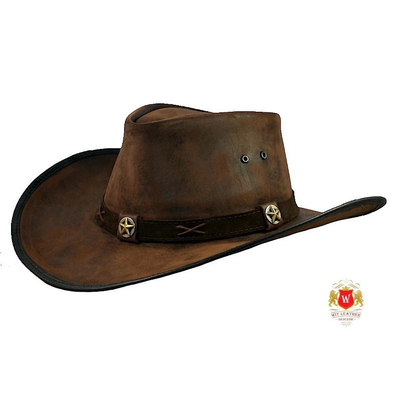 Kapelusz Skórzany Wild West II - postarzany