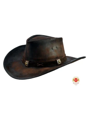 Kapelusz postarzany, podpalany Wild West III - Witleather.pl