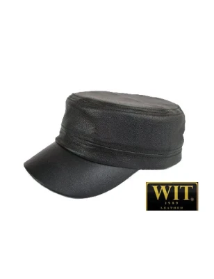 Precyzyjnie uszyta, czapka skórzana patrolówka w kolorze czarnym lub brązowym w wielu rozmiarach. Witleather.pl