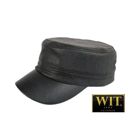 Precyzyjnie uszyta, czapka skórzana patrolówka w kolorze czarnym lub brązowym w wielu rozmiarach. Witleather.pl