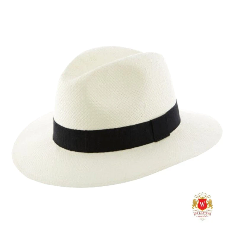 Kapelusz Słomkowy Fedora Verona Biały
