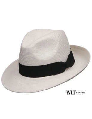 Kingston - klasyczna kapelusz fedora na lato w kolorze Ecru. Witleather.pl