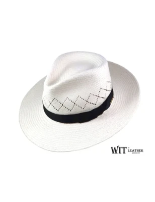 Memphis, przewiewny słomkowy kapelusz fedora w kolorze Ecru. Witleather.pl