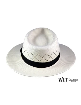 Memphis, przewiewny słomkowy kapelusz fedora w kolorze Ecru. Witleather.pl
