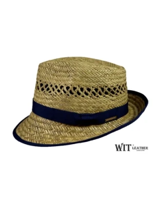 Przewiewny letni kapelusz słomkowy trilby. Witleather.pl