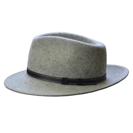 Kapelusz Wełniany Fedora Bill III Jasny Popiel Melanż