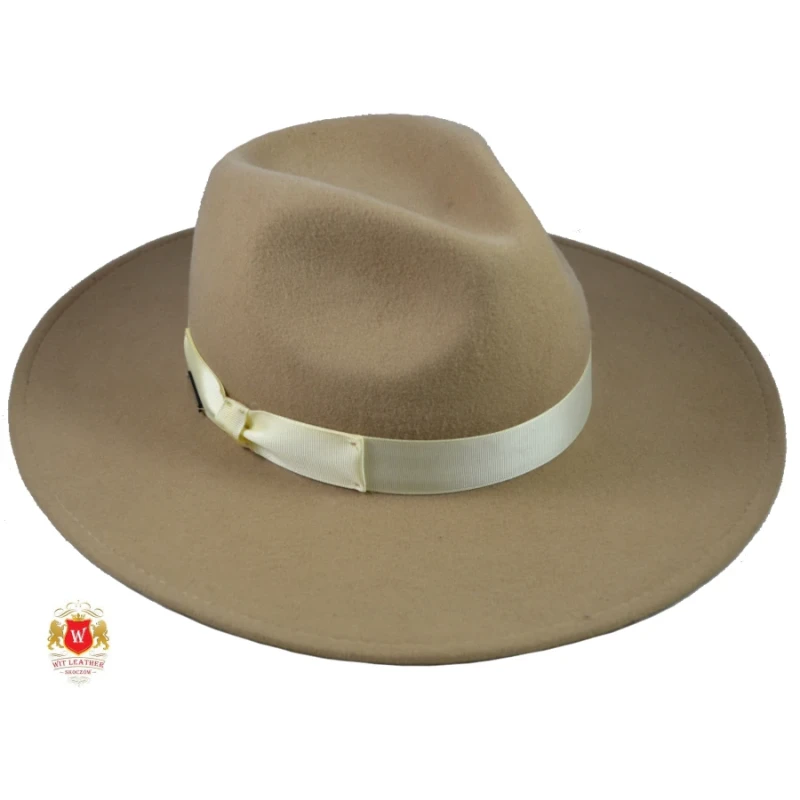 Kapelusz damski Fedora Light Jasny Camel