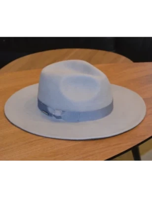 Fedora Light - klasyczny kapelusz fedora jasny popiel. Witleather.pl