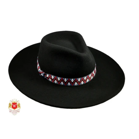 Casablanca - kapelusz damski fedora z szerokim rondem. Witleather
