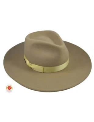 Casablanca II - damska fedora z szerokim rondem Jasny Camel.