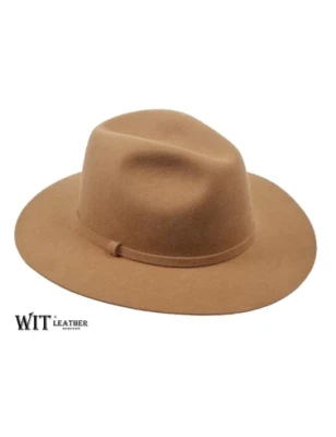 Kapelusz damski fedora w kolorze karmelowym - Cindy. Witleather.pl