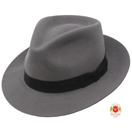 Gustowny kapelusz fedora z włosa króliczego, Adrien. Witleather.pl