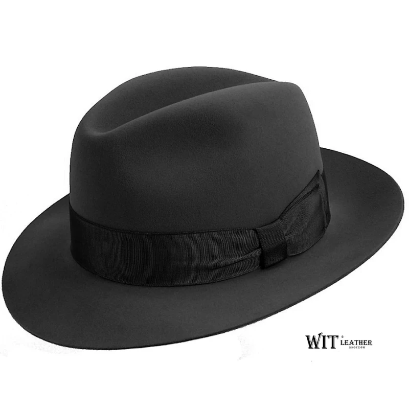 Kapelusz fedora Artur - ciemny popiel