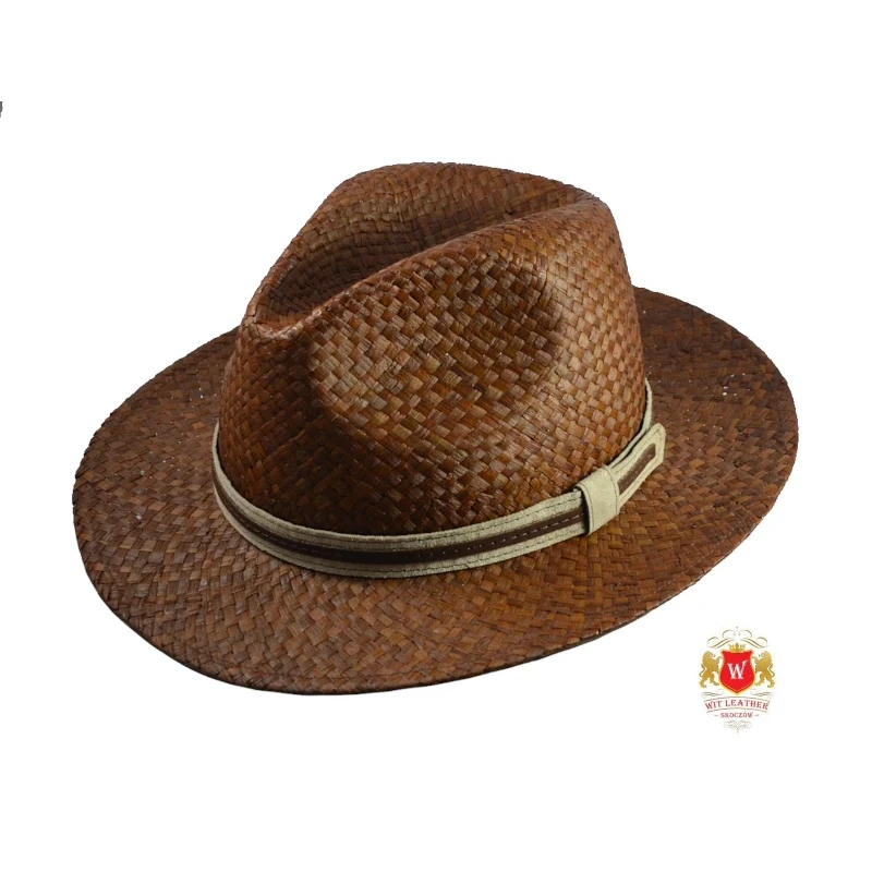 Kapelusz letni fedora Rafia II