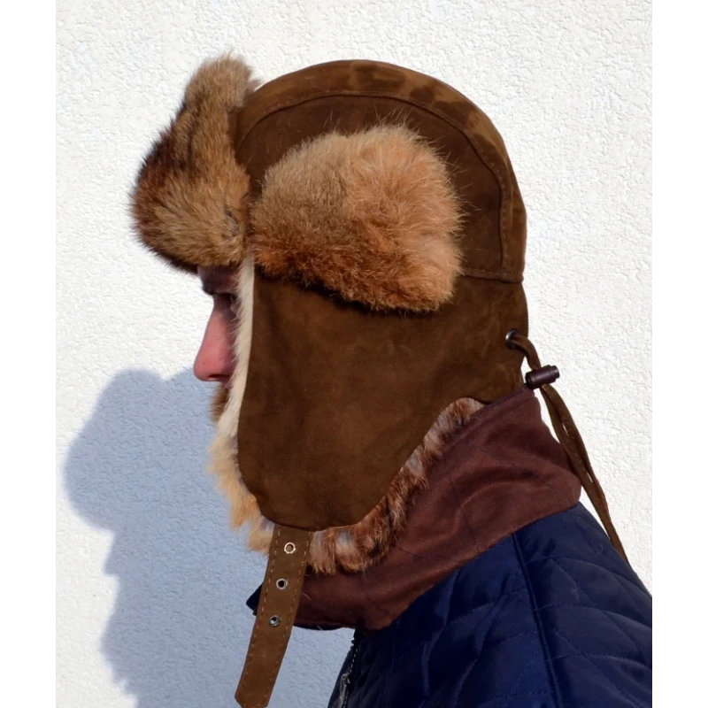 Czapka Uszatka z Lisa Brązowa