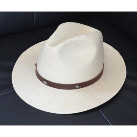 Kapelusz słomkowy a lato - Aruba, fedora z szerokim rondem. Witleather.pl
