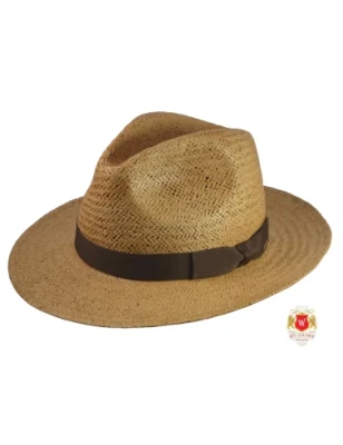 Miami II - kapelusz słomkowy w stylu fedora w kolorze brązowym. Witleather.pl